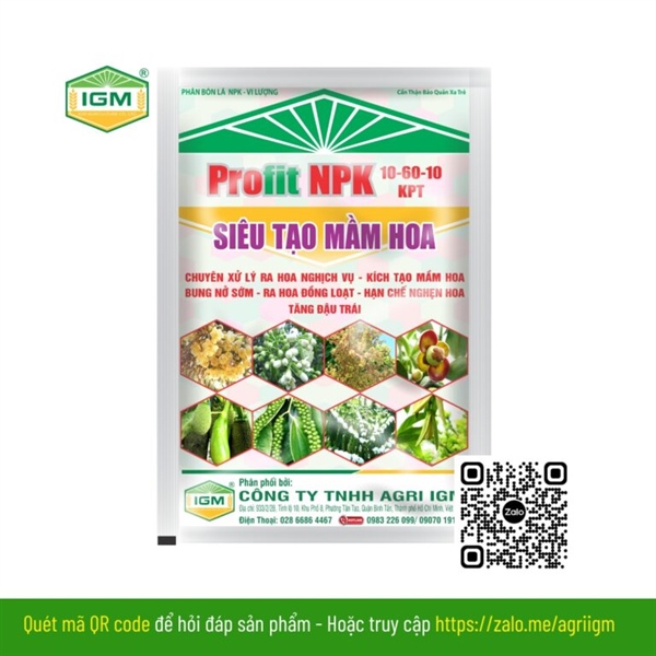 Profit NPK 10-60-10 (SIÊU TẠO MẦM HOA): 500gr - Ảnh 4